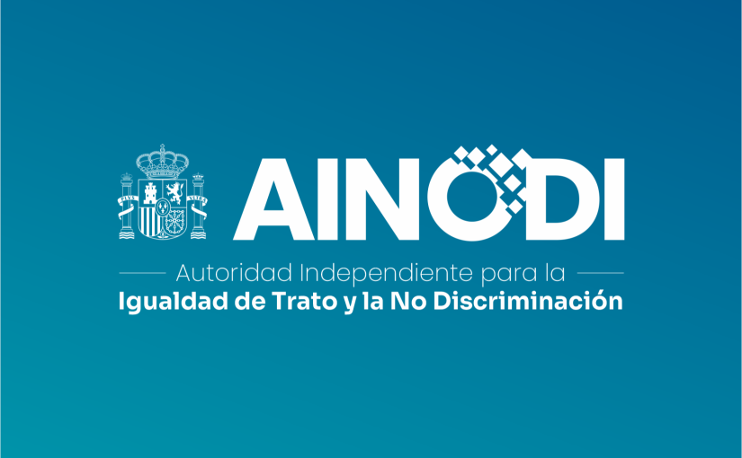Logo de la AINODI en letras blancas sobre fondo azul degradado