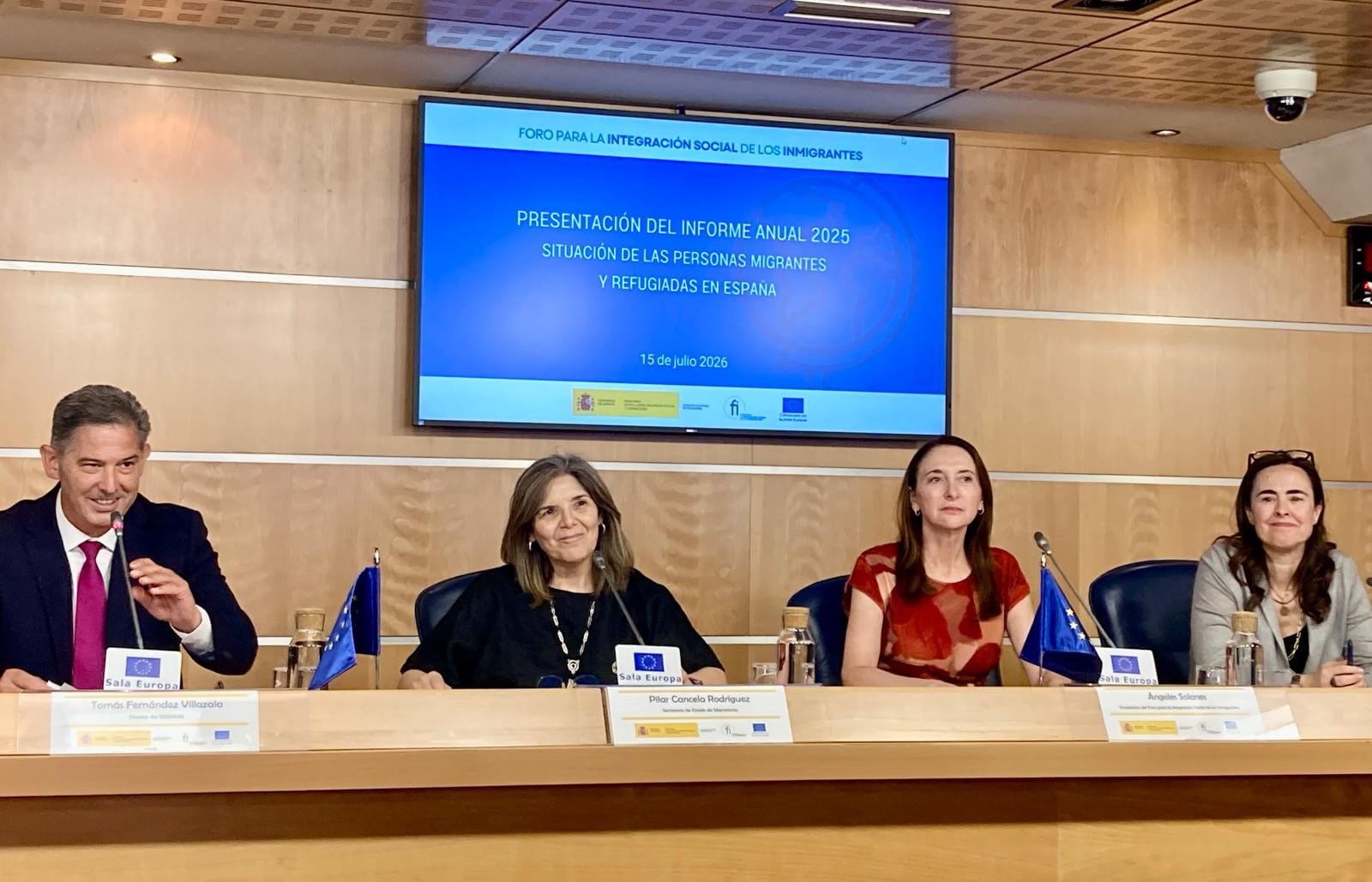 Dª Pilar Cancela, secretaria de Estado de Migraciones, durante su intervención.